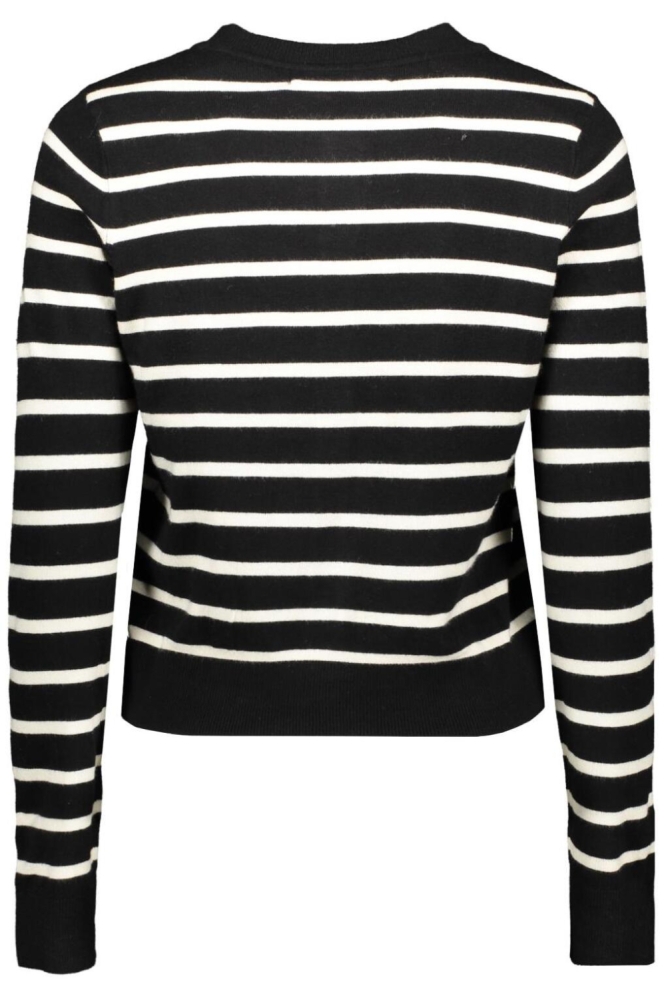 VMSABA PLAIN LS O-NECK CARDIGAN NOO 10331771 BLACK/BIRCH